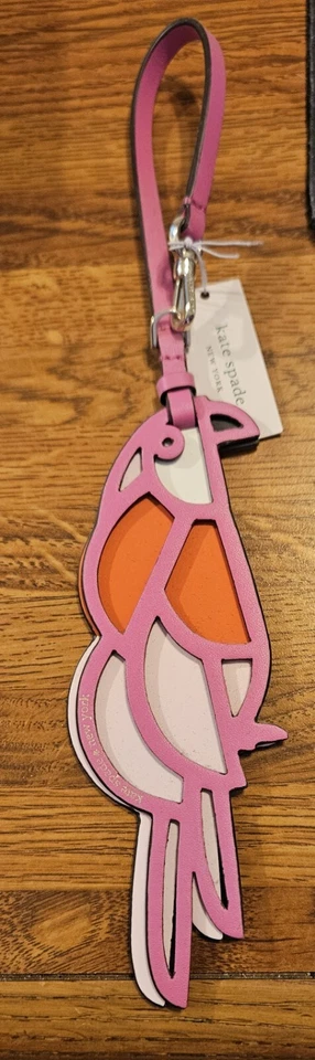 NEW Kate Spade Leather Solid Cut Out Parrot Purse Charm/Fob WORU0327 - Image 1 of 1