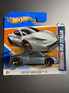 2011 Hot Wheels Faster Than Ever Ferrari 458 Italia 6/10 146/244 - Picture 1 of 1