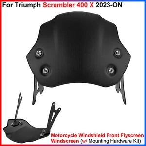 Parabrisas delantero negro para Triumph Scrambler 400 X 2023-ON - Imagen 1 de 20