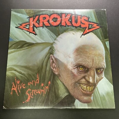 Krokus, Alive And Screamin' LP Vinyl Record Original 1986 Press Canada Import VG - Image 1 of 4