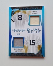 Leaf ITG In The Game Used Sports Yogi Berra Thurman Munson Dual Relic Jersey 4/5