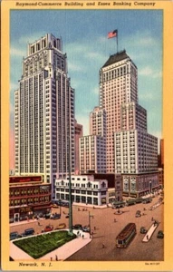 RAYMOND-COMMERCE BUILDING Essex Banking Company NEWARK, NJ Postcard - Picture 1 of 2