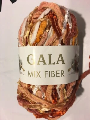 gala mix fibra óxido marrón naranja fibra artes tejer ganchillo hilo de diseño 50g Foto 1 de 3