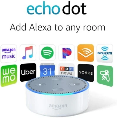 Amazon Echo Dot Smart Speaker With Alexa 2nd Generation WHITE - Image 1 of 2