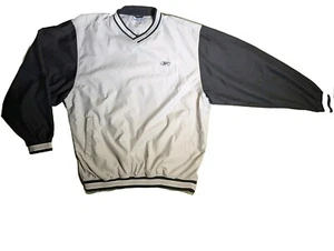 Reebok Fleece Shirt Men XL Long Sleeves Crew Neck Pockets Polyester Gray - Picture 1 of 11