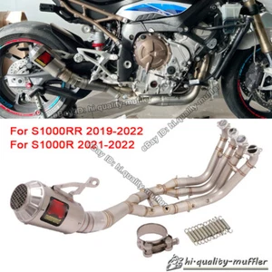 Slip On Exhaust System Link Pipe + Muffler Tail Escape For BMW S1000RR S1000R - Picture 1 of 12