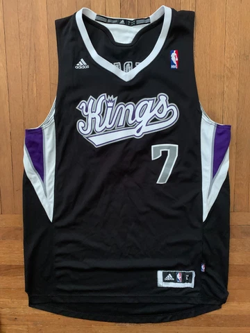 Jimmer Fredette Sacramento Kings Men's Large L Adidas Swingman NBA Jersey Black Cover