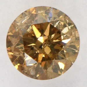 Loose Round Shape Diamond Natural Fancy Orangy Brown 0.81 Carat I1 IGI Certified - Picture 1 of 6
