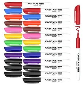 Fine Tip Dry Erase Markers - 24 Pack Fine Point Thin whiteboard Markers Bulk ... - Picture 1 of 7