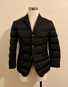 Luigi Borrelli Napoli schwarzer Gänsedaunen Steppmantel Jacke (Größe: 50) - Bild 1 von 12