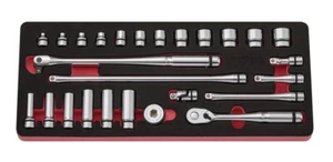 NEPROS 3/8" SOCKET WRENCH SET (5.5~24mm 6PT / DEEP 8~17mm 6PT) NTB3X26C - Picture 1 of 1