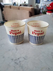 1960's Pepsi Cola, "Un-Used", "Free Sample" Paper Cups (2) - Picture 1 of 4