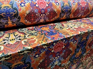 Disco Stretch Spandex Jersey Fabric, Per Metre - Modern Damask Print - Picture 1 of 4