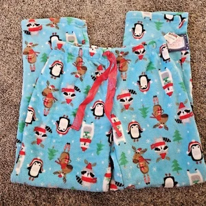 Pillow Talk Women's Fluffy Fleece Pajama Pants PENGUINS Sz MEDIUM - Picture 1 of 2
