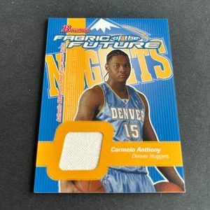 2003-04 Bowman Fabric of the Future Rookie Jersey Carmelo Anthony Nuggets - Picture 1 of 2