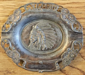 Posacenere testa capo indiano vintage rame da collezione souvenir unico Giappone  - Foto 1 di 2