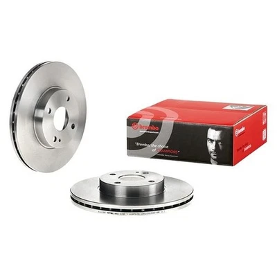 For Mazda Protege 90-98 Brembo Replacement Plain Vented Front Brake Rotor - Image 1 of 4