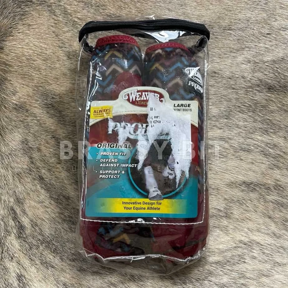 Protección de pierna delantera Weaver Prodigy grande patrón rojo Foto 1 de 1