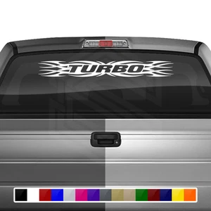 #161 TURBO Decal Sticker Windshield Window Vinyl Graphic Tuning Car Truck JDM - Picture 1 of 7