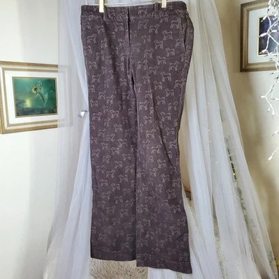 VINEYARD VINES Pana Bota Corte Pantalones Perro Gráficos Mascotas Marrón Chinos Talla 6 35x33 Foto 1 de 4