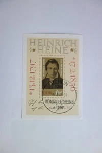 DDR 1972 Block 37 MiNr.  1814 Heinrich Heine gestempelt ESSt - Bild 1 von 2