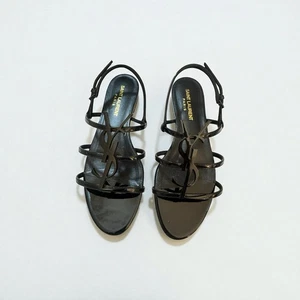 SAINT LAURENT PARIS sandali bassi neri CASSANDRA in pelle misura 36,5 da donna - Foto 1 di 12