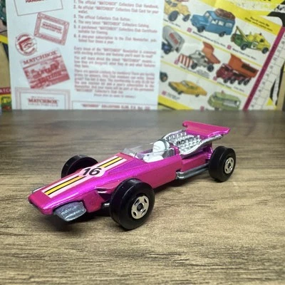 Matchbox Lesney Superfast No. 19 Lotus Racing Car w 4 Spoke Wheels - Image 1 of 4