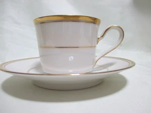 Noritake Ivory China Cup and Saucer Gold Leaf Demishowa Romance Used - Picture 1 of 10