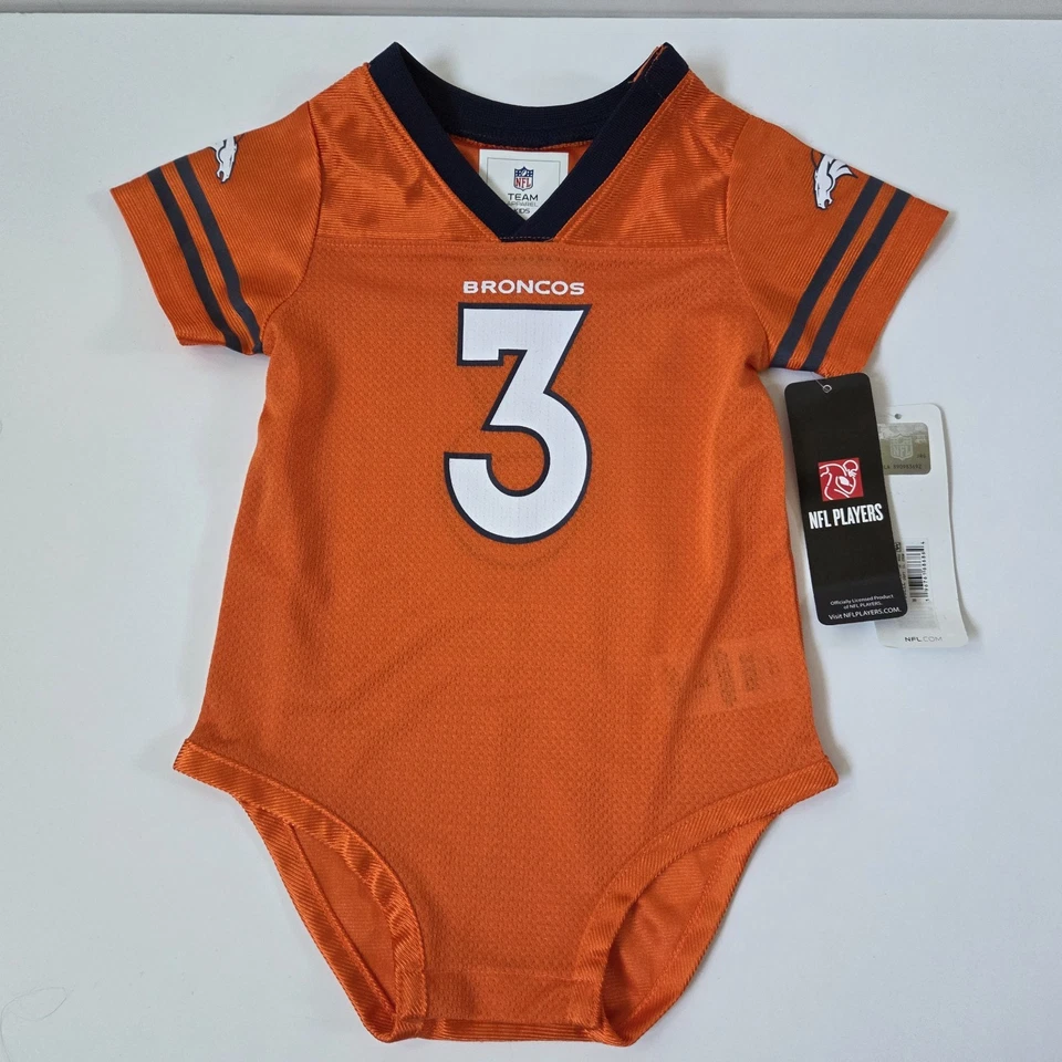 NFL Denver Broncos Short Sleeve Infant One-Piece Bodysuit Jersey Orange 3-6M