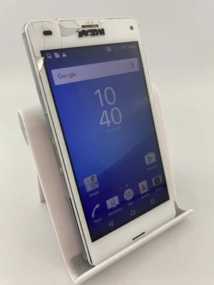 Sony Xperia Z3 Compact White Unlocked 16GB 4.6" 20.7MP Android Smartp Cracked - Image 1 of 4