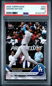 2025 Topps NOW Shohei Ohtani #221 PSA 9 Graded Card POP 4 - Picture 1 of 2