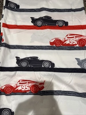 Disney Cars Lightning McQueen Red/black/Gray/White Full Size Flat Sheet - Image 1 of 3