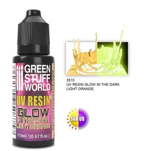 Green Stuff World - UV RESIN 17ml LIGHT ORANGE - Glow in the Dark - Picture 1 of 1