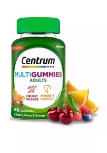Centrum MultiGummies Cherry, Berry & Orange Flavour 60 Gummies Long Expiry Date - Picture 1 of 1