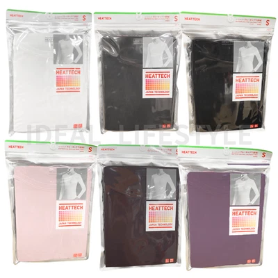 UNIQLO HEATTECH T-Shirt S-3XL Long-Sleeve Crew Neck Stretch Women 478940 NWT - Image 1 of 4