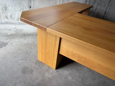 Schreibtisch Eiche voll massiv, Größe Schenkelmaß 210 cm x 175 cm Plattenstärken - Bild 1 von 4