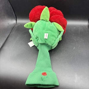 2006 Daphne’s Red Rose Golf Driver Headcover Flower W/ Bee Red Green - NEW - Picture 1 of 4