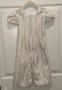 Janie And Jack Floral Striped Jumpsuit One Piece Romper Girls 18 24 Months - Picture 1 of 10