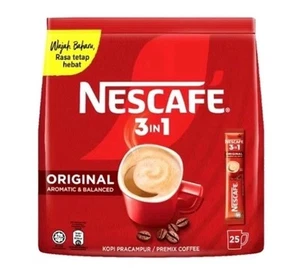 Nescafe 3 in 1 Instant Coffee 25 Sticks | Halal Certified | Rich & Creamy Flavor - Picture 1 of 2