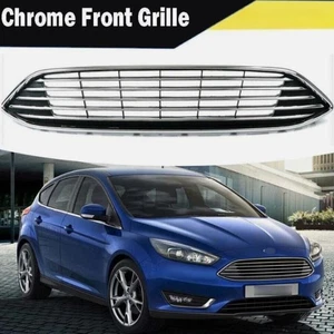 Front Bumper Upper Radiator Grille Chrome Fit For 2015-2018 Ford Focus 1873307 - Picture 1 of 8