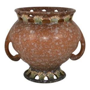 Roseville Ferella Tan 1930 Vintage Art Deco Pottery Ceramic Flower Vase 504-5 - Picture 1 of 6
