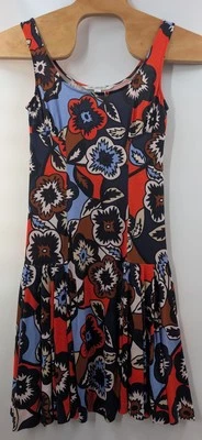 DVF Diane von Furstenberg size 6 Silk Floral A-Line Sleeveless Dress Summer - Image 1 of 4