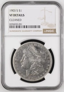 1903-S MORGAN DOLLAR 1 $ NGC SS DETAILS GEREINIGT SCHÖNE MÜNZE KOSTENLOSER VERSAND! - Bild 1 von 8