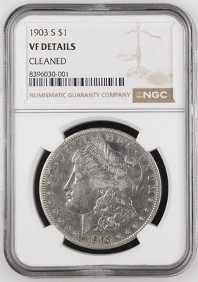 1903-S MORGAN DOLLAR $1 NGC VF DETAILS CLEANED NICE COIN SHIPS FREE! - Image 1 of 4