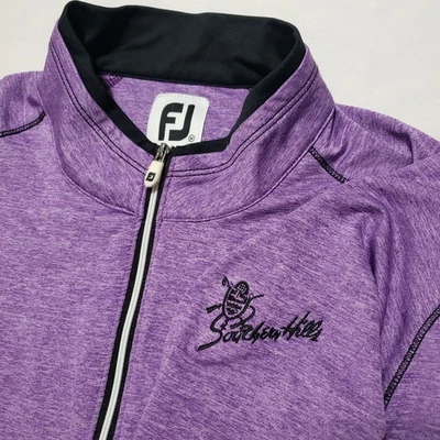 Suéter Pullover Footjoy 1/4 Cremallera Mujer Mediano Southern Hills Campo de Golf Logo Foto 1 de 4