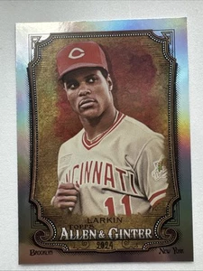 ⭐🦄 2024 Topps Allen & Ginter Barry Larkin Silver Hot Box #143 Cincinnati Reds - Picture 1 of 2