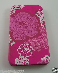 for Iphone 4g i phone case bling Pink Hawaiian print flower - Picture 1 of 1