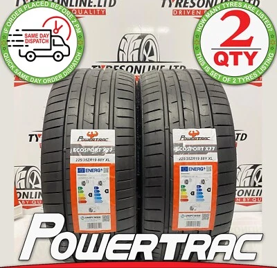 2 X 225 35 19 POWERTRAC 225/35ZR19 88Y XL BRAND NEW C & B RATED TYRES 2253519 - Image 1 of 4