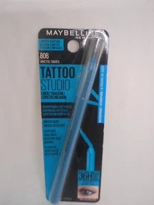 Maybelline Tattoo Studio Liner Gel Pencil 0.04 oz Sealed 806 - Arctic Skies - Picture 1 of 4