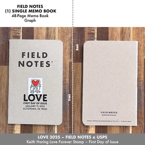 SINGLE Book - Love 2025 – Field Notes x USPS - Keith Haring Graph (New - Sealed) - Picture 1 of 1